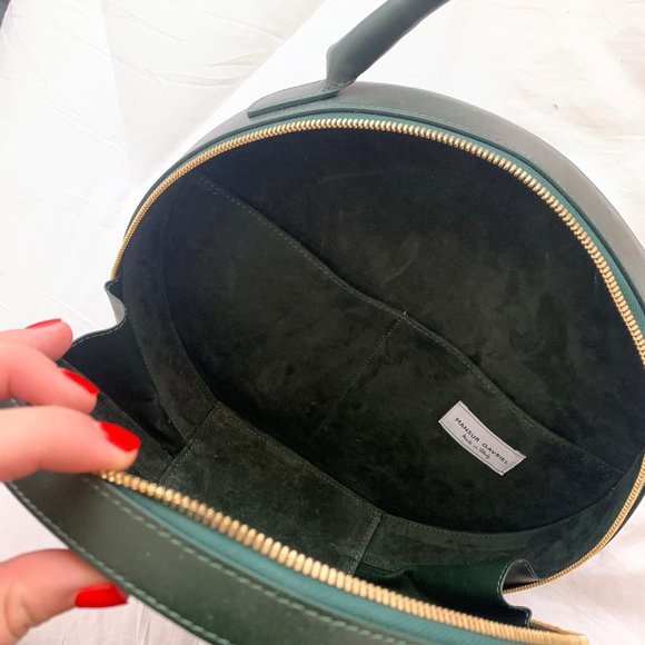 Mansur Gavriel Moss Green Leather Circle Bag - Picture 4 of 4